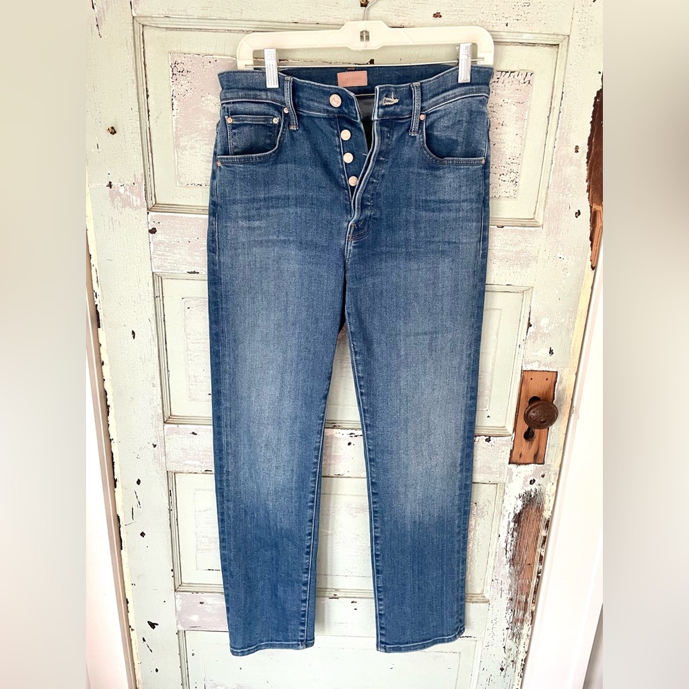 Mother 28 jeans mid-High Rise Hiker Hover straight leg slim denim NWOT new!